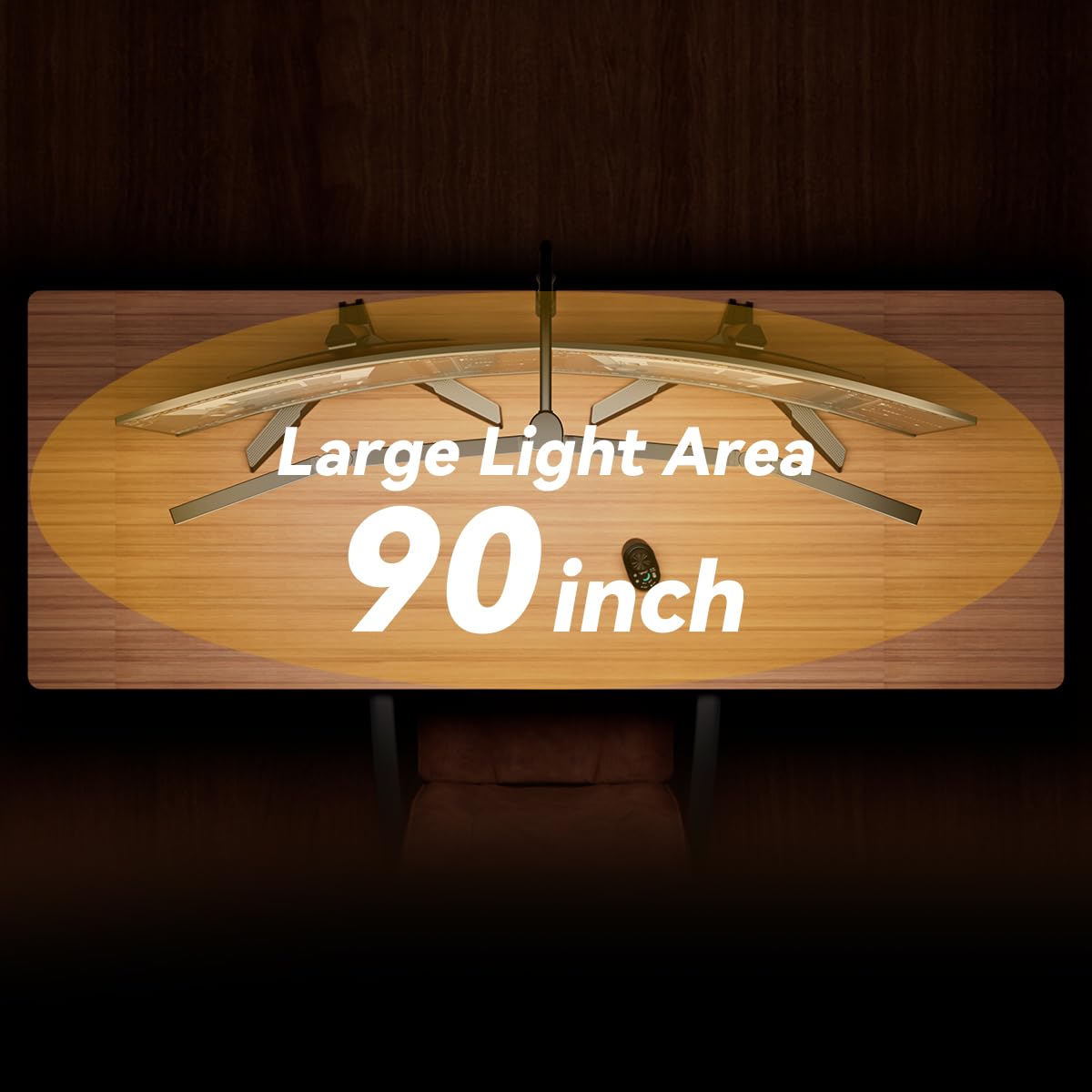 SANDROY VOLT Adjustable LED Desk Lamp – Stepless Dimming & Color Temp Remote Control, Eye-Caring 4 Large Light Souce, Flexible Neck, Clamp, 5 Lighting Modes for Reading, Computer, DIY (Black)