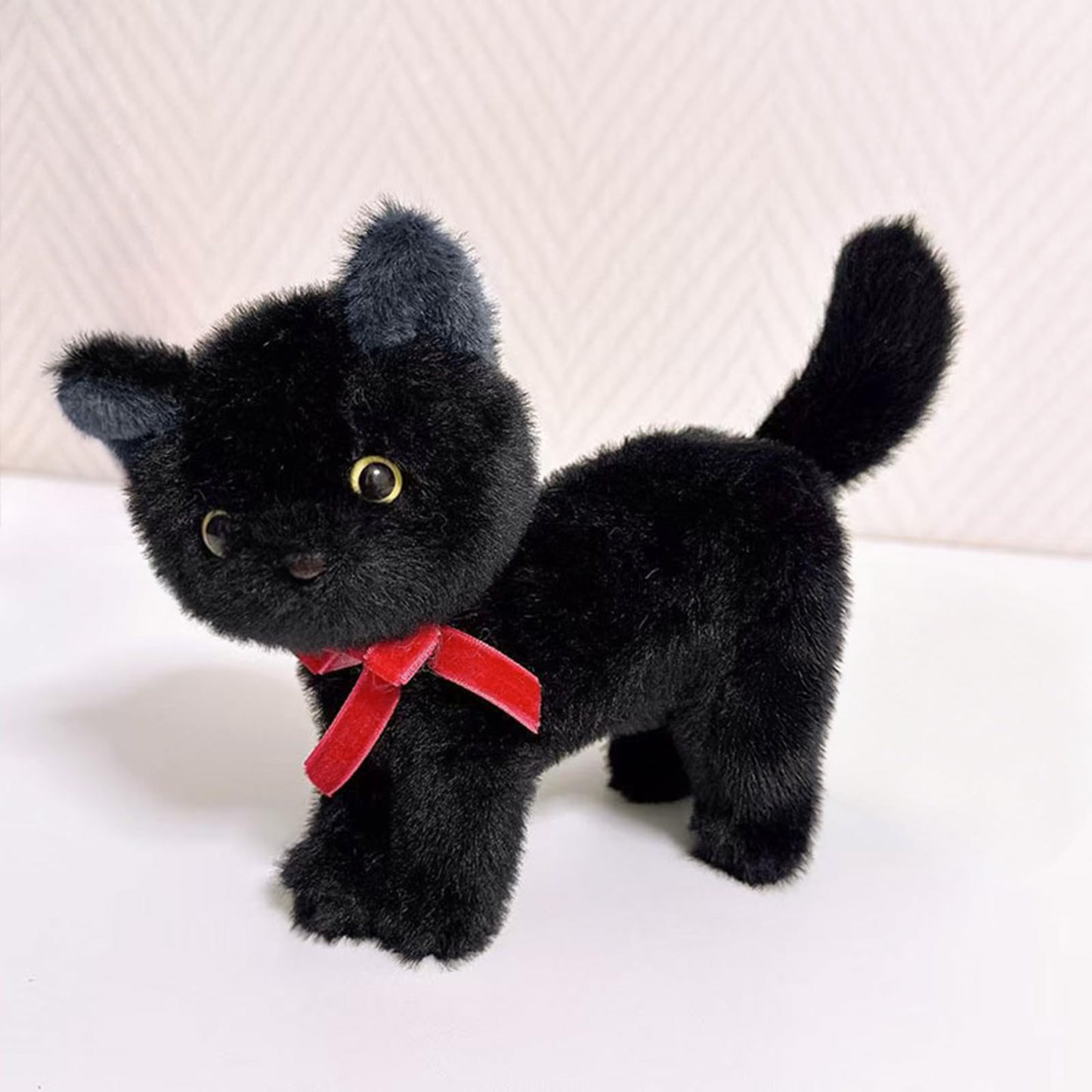 Ditucu Black Cat Stuffed Animals Cute Soft Kitten Plush Doll Small Kitty Plushies Toys Gifts for Kids 6 inch