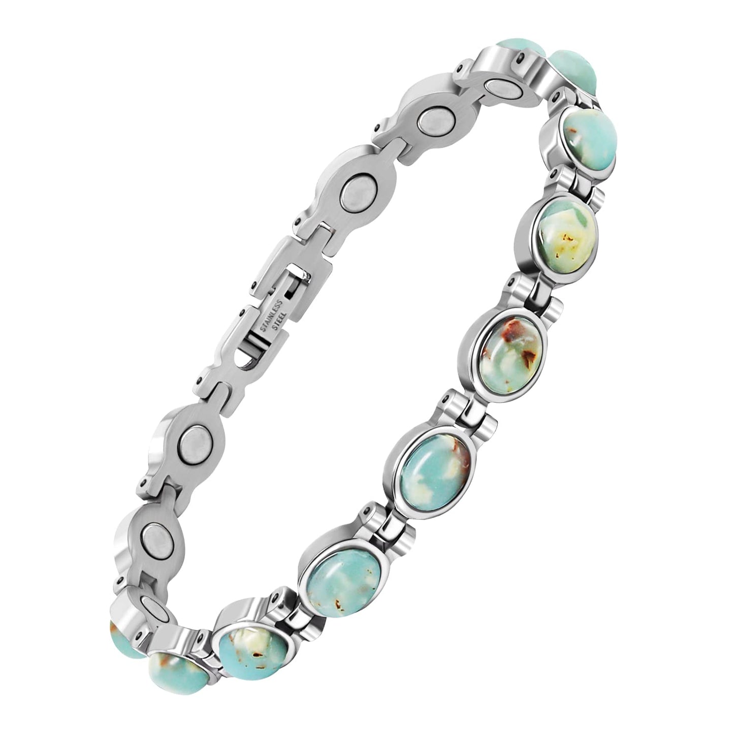JEROOT Ultra Strength Magnetic Bracelet for Women | 3500-6000 Gauss Neodymium Magnets | Magnetic Therapy Jewelry with Adjustable Tool & Gift Packaging