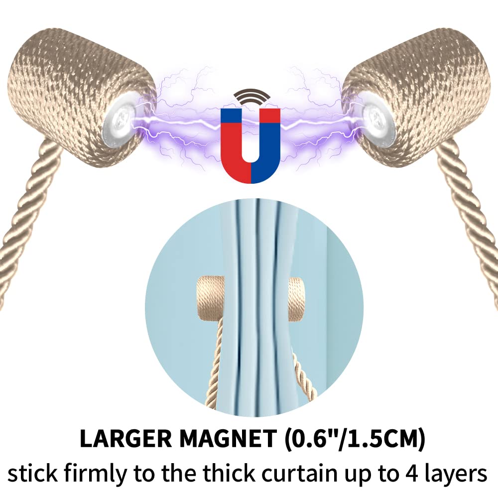 18 Inch Strong Magnetic Curtain Tiebacks (4 Count)
