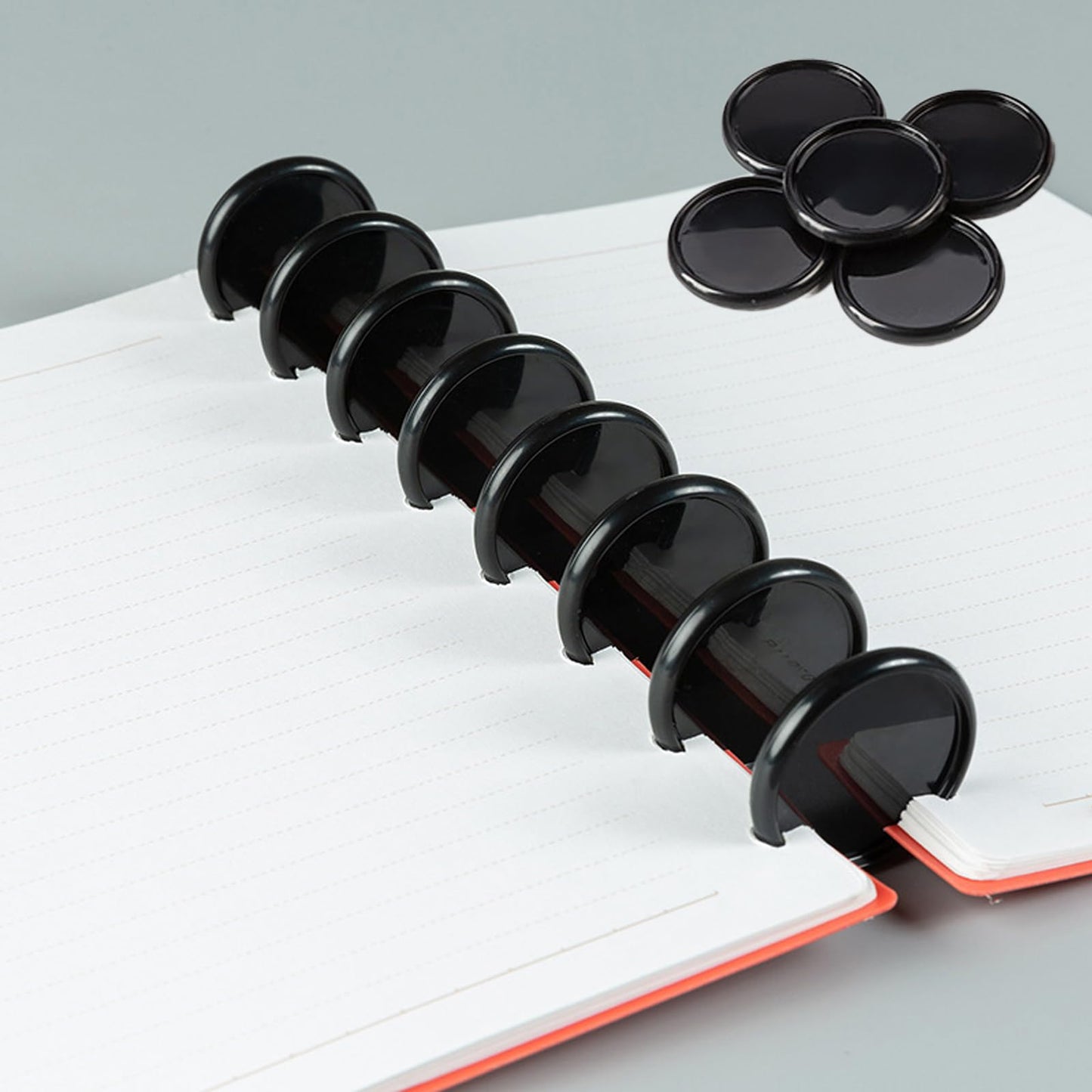 20 Pcs Discbound Disc 2 Inch Book Binding Discs, Black Expansion Discs Notebooks Planner Discs for DIY Notebooks and Planner Scrapbooking Supplies