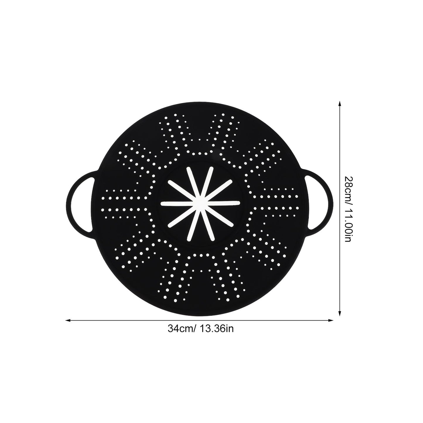 CALLARON Silicone Splatter Screen with Side Handles 13.38 Inch Frying Pan Cover Oil Splash Guard Heat Resistant Cooling Rack Multi-Use Kitchen Gadget
