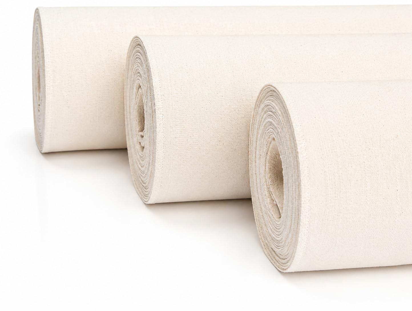FabricLA Canvas Fabric Roll | 62"" Wide 10oz Cotton Canvas Fabric by The Yard | Premium Duck Cloth for Painting, Upholstery, & Crafts - Natural - 1 Yard