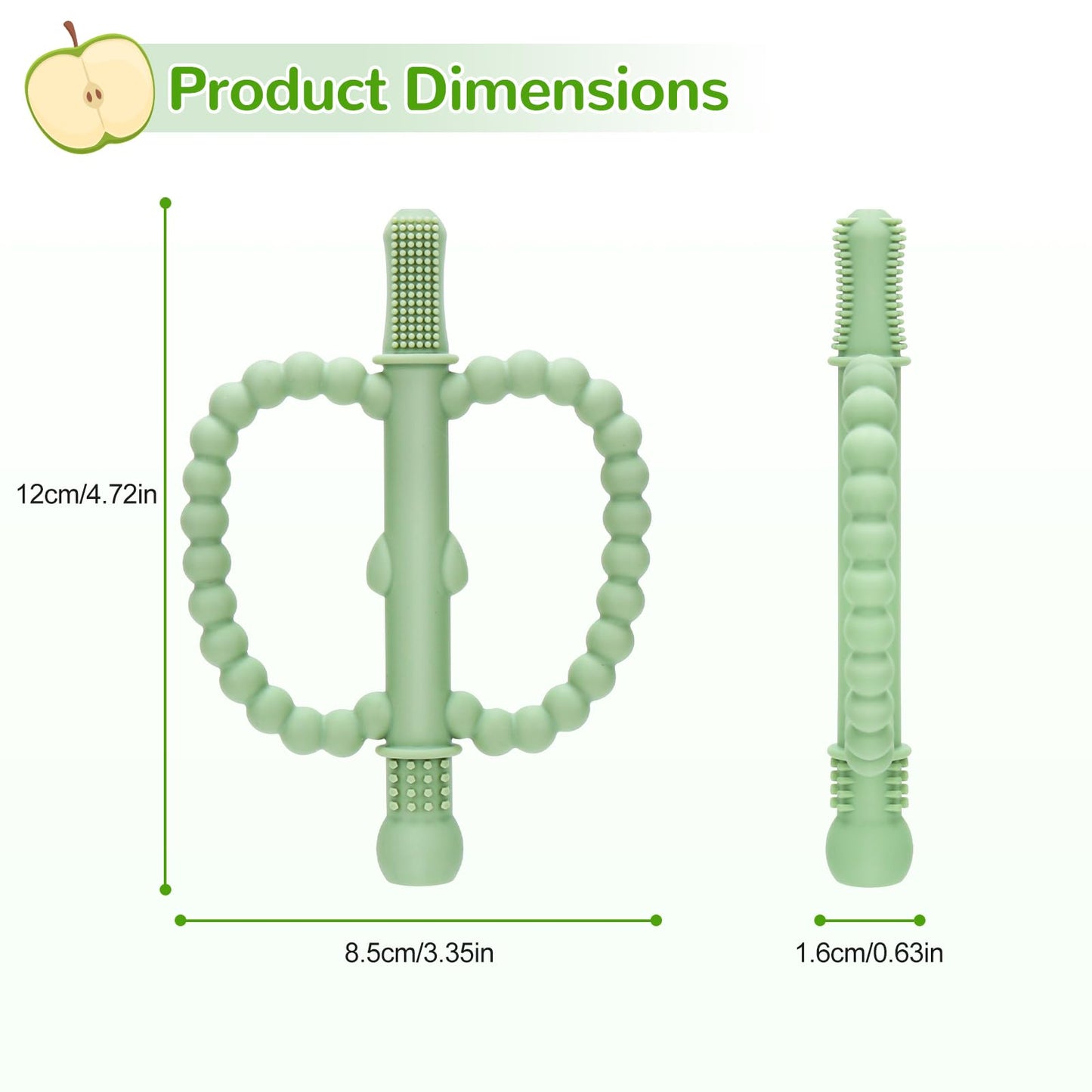 Baby Teething Toys for Babies 0-36 Months – Anti-Choking Design, Teething Relief for Straws Sticks, Chew Straw Sensory Toy for Infant Toddlers Silicone teether Tubes