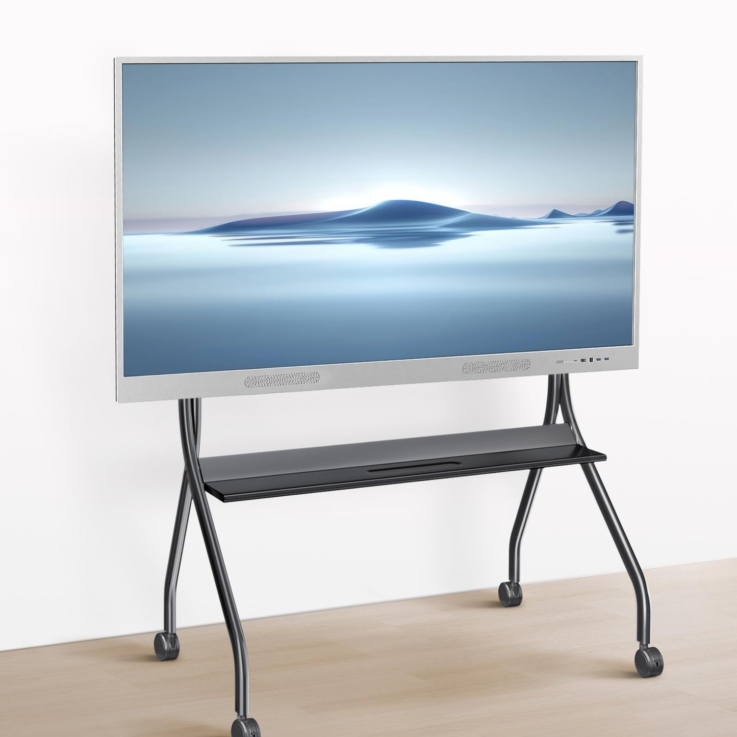 Smart Board Stand for 55-86 Inch Interactive Whiteboard, Easy Move, Lockable Wheels Stable