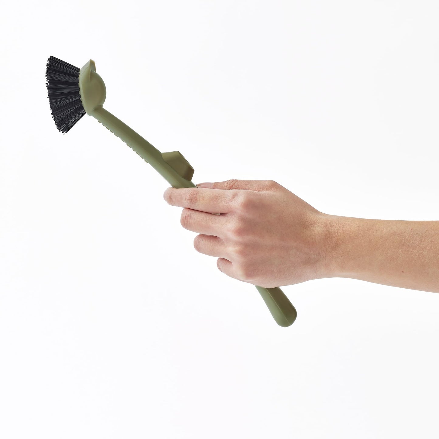 Earth & Mango Magnetic Dish Brush & Scraper, Snaps to Sink, Non-Scratch, Dishwasher Safe, Dish Scrubber – Moss Green