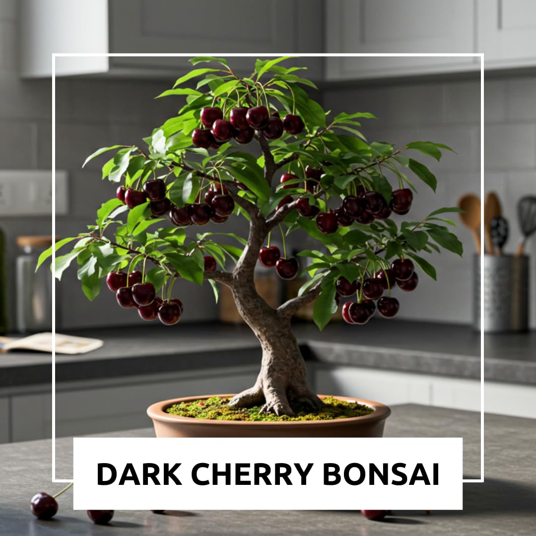 Black Cherry Bonsai Tree for Growing - 1 Year Seedling - Ready to Plant (1 Seedling)