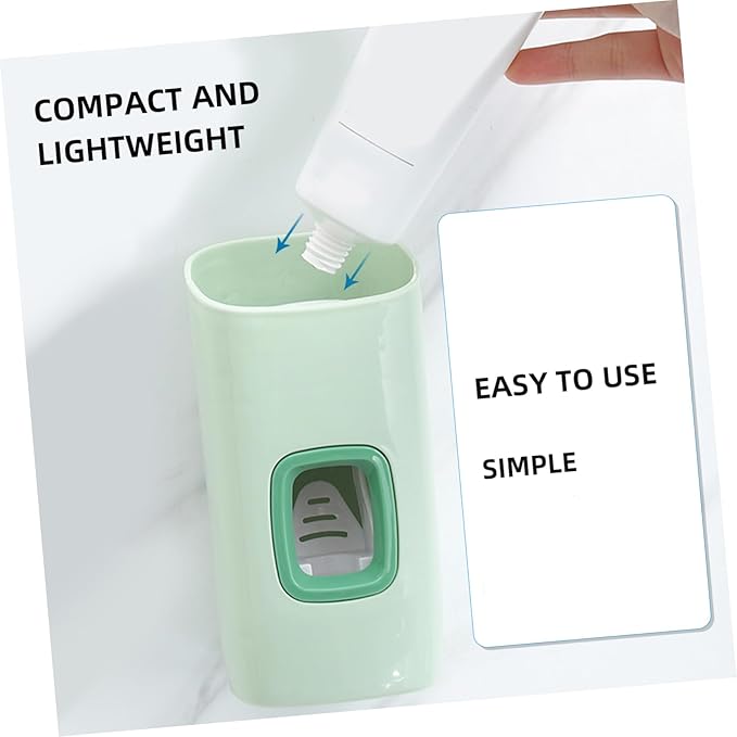 GALPADA Ergonomic Toothpaste Pump Wall-Mounted Squeezer No Needed Space-Saving Design