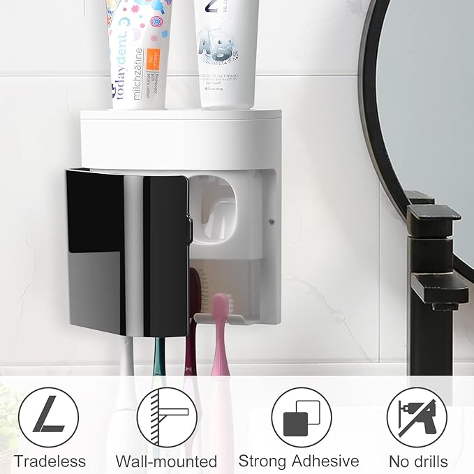 Boperzi Replacement Adhesive Strip for Toothbrush Holder Wall Mounted Toothpaste Dispenser (2 PCS)