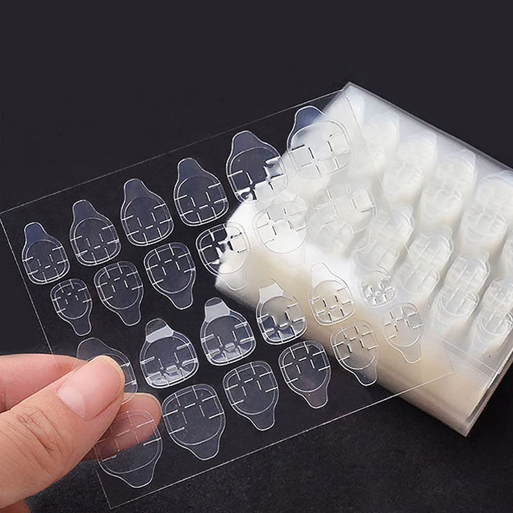 Mwellewm 2400 Pcs100 Sheets Nail Glue Stickers Double Side for Press on Nails Stickers,Waterproof Breathable False Nail Tips Jelly Adhesive Nail Tabs Glue