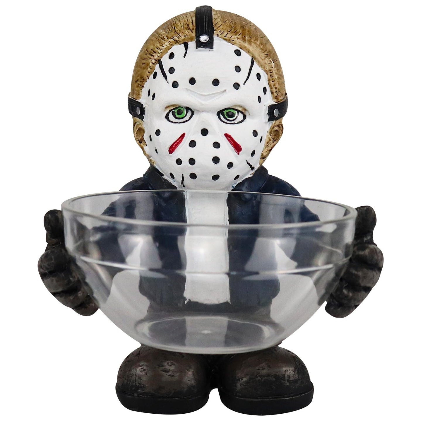 Halloween Candy Bowl Holder Horror Movie Gnomes Scary Candy Dish Stand Decorations (Resin) (B)