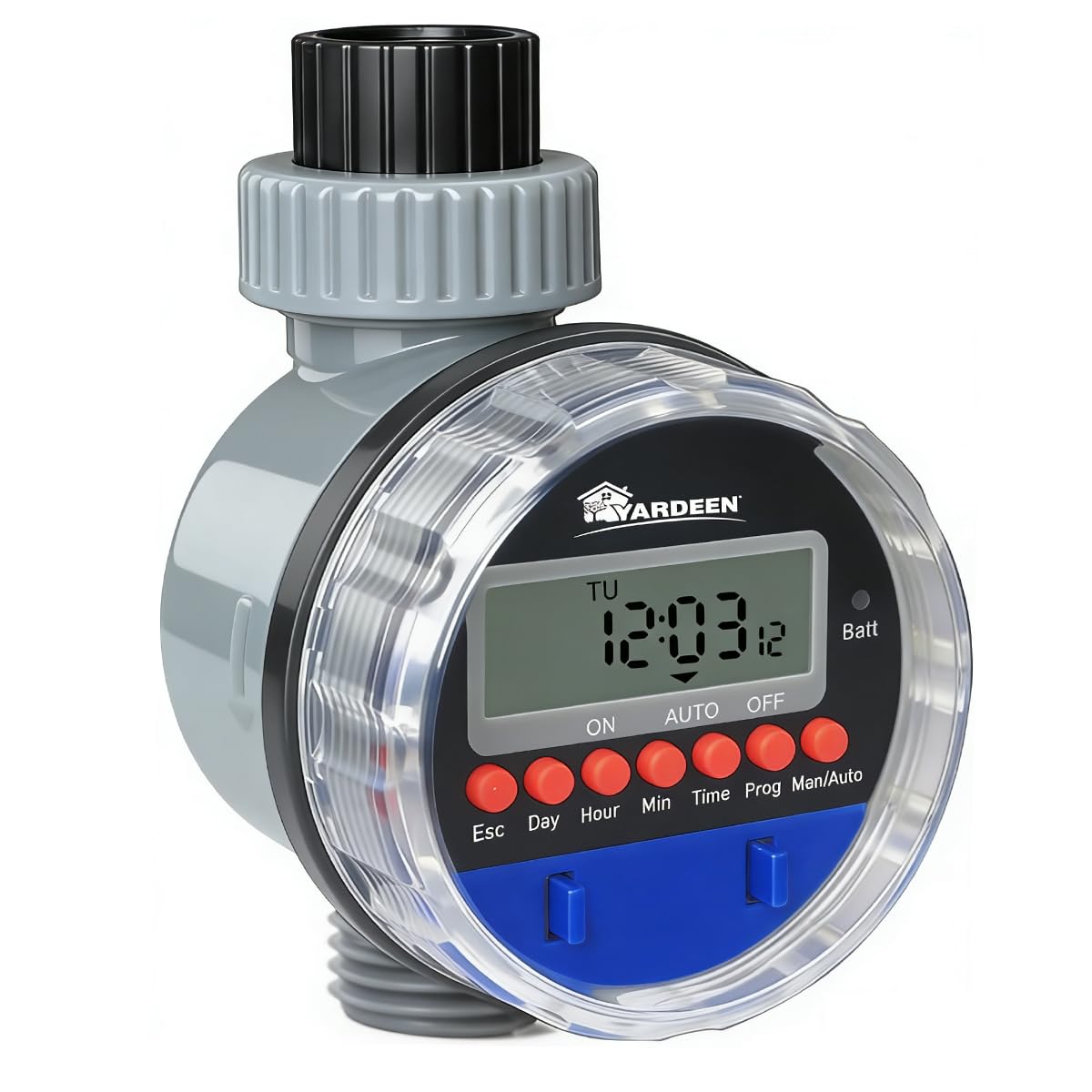 Yardeen Electronic Water Timer Garden Irrigation Controller Digital Intelligence Watering System LCD Waterproof, No Water Pressure Required
