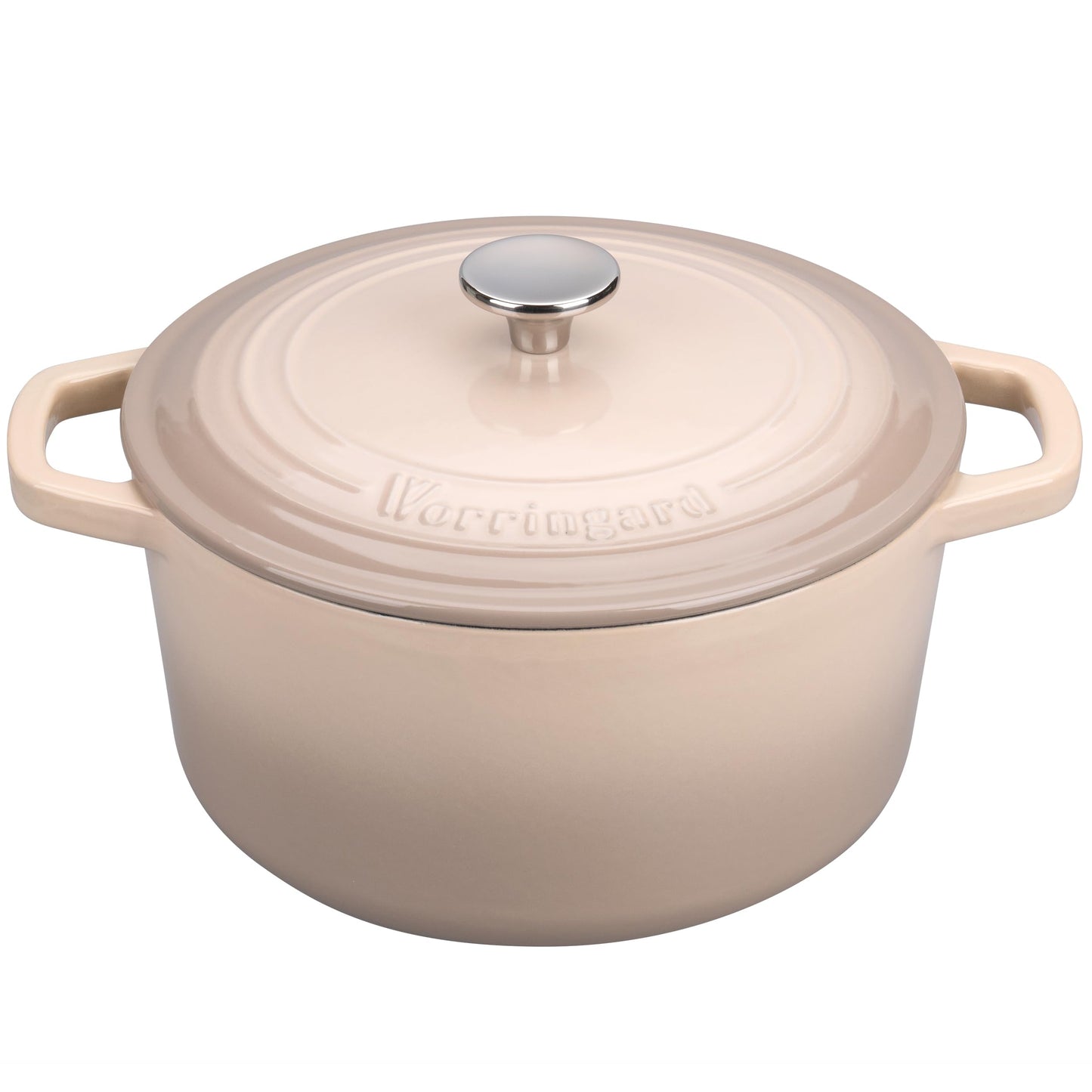 VORRINGARD Enameled Cast Iron Dutch Oven Pot with Lid, for Bread Baking, Round Bread Oven- include Sourdough Bread Baking Supplies Set, 4.5QT, Latte
