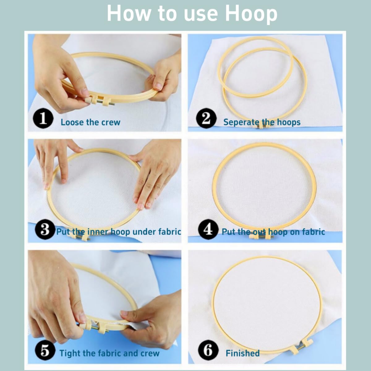 Punch Needle Kits Black Bear Embroidery Starter Set with Hoop Easy for Beginners DIY Stress Relief Handmade Craft Hobby and Home Decor 20x20cm
