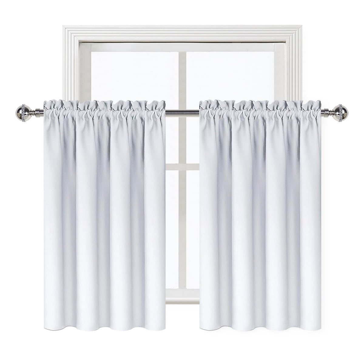 Short Blackout Curtains 42 x 36 Inch Long for Kitchen RV Bunk 2 Panels (2 Count)