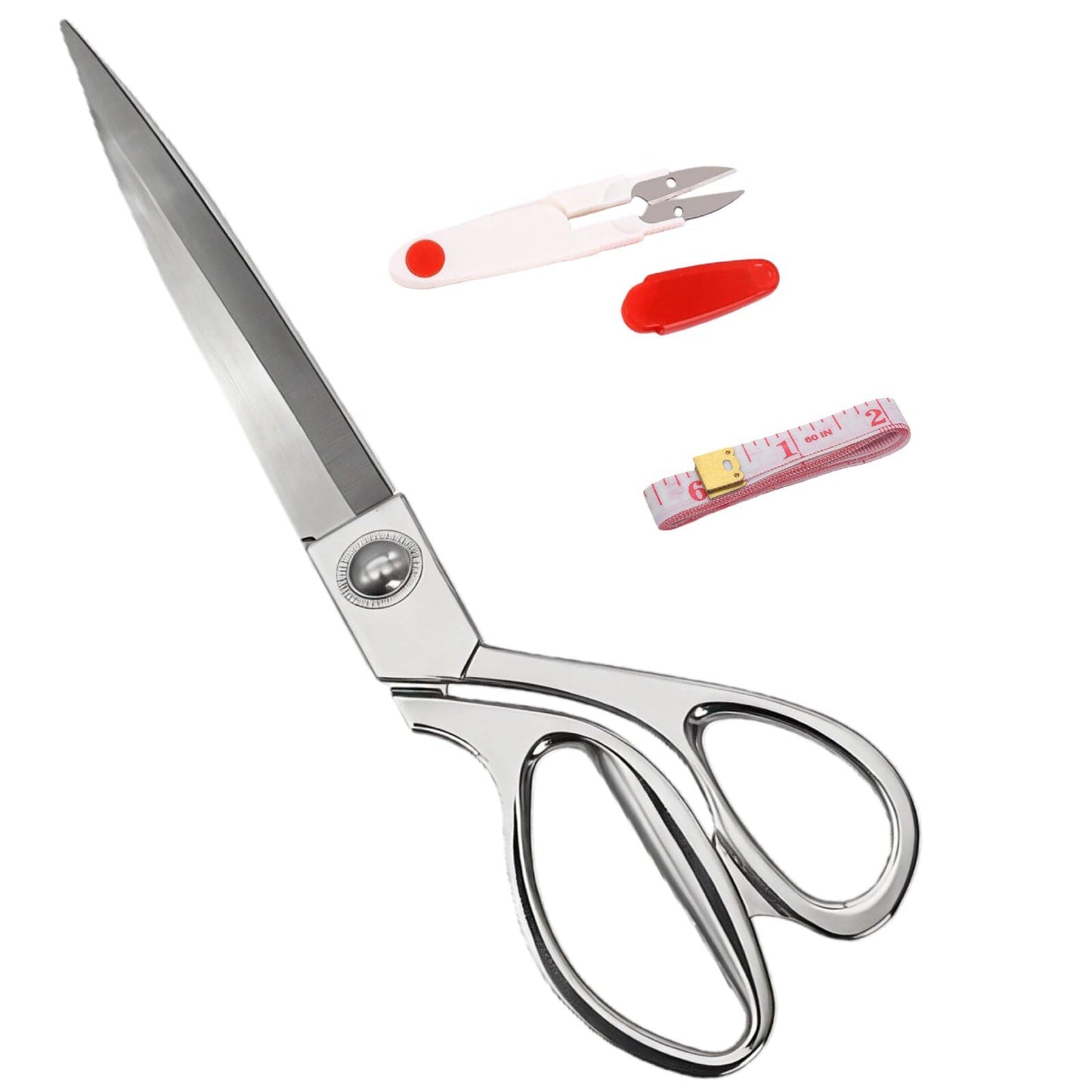 Duolemeng 10.5 Inch Heavy Duty Fabric Scissors, Professional Sharp Stainless Steel Sewing Shears with Ergonomic Grip for Tailors, Dressmakers Artists Ideal for Cutting Leather Craft embroidery