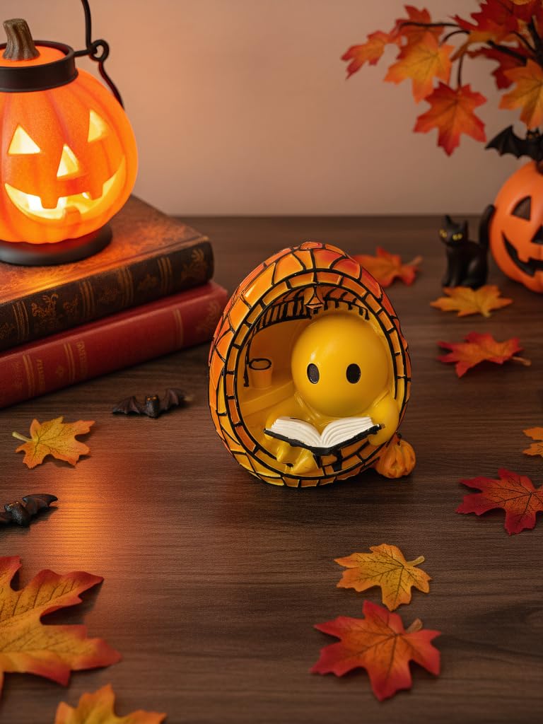 Halloween Ghost Night Light Set - Ghost Bubble Bath Lamp & Ghost Reading Book Lamp, USB-Powered Spooky Cute LED Decor for Kids Adults, Bathroom Bedroom, Gift-Ready Packaging
