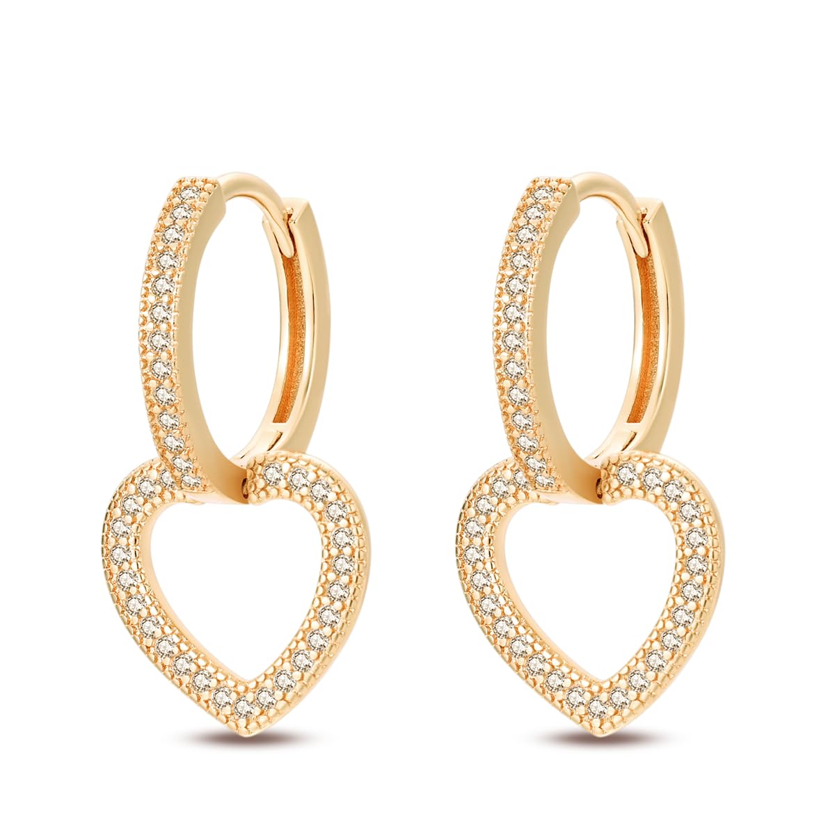 Cycuff 925 Sterling Silver Hoop Earrings Colorful Cubic Zirconia Jewelry Drop Earrings for Women Set Earring Presents for Her