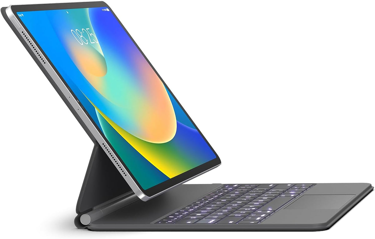 Keyboard Case for iPad Air 13 (M3 2025 / M2 2024) and iPad Pro 12.9 inch 6th / 5th / 4th / 3rd Generation – Magic-Style Magnetic Keyboard Case with Multi-Touch Trackpad – Floating Cantilever Stand