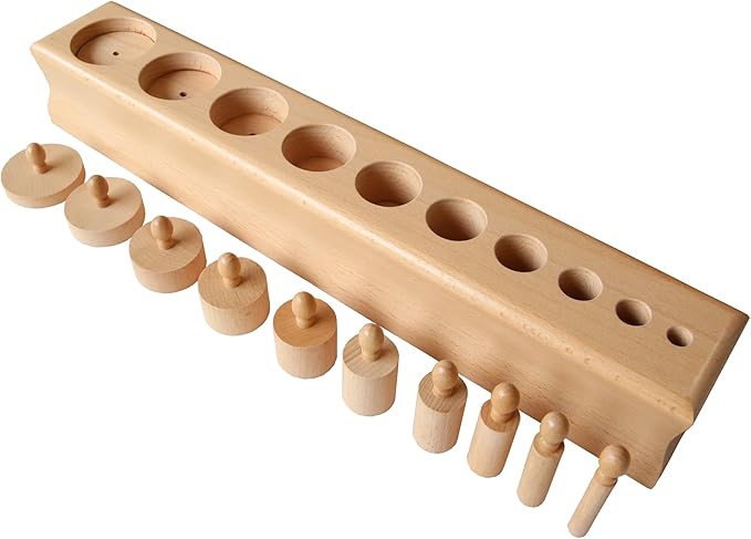 MONTESSORI OUTLET Cylinder Block (Part 3) for Children Aged 3-6 Montessori Education at School and Home