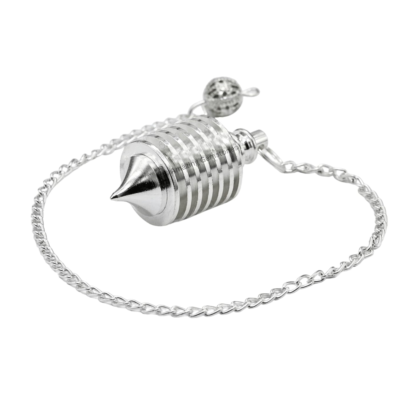 Amazing Gemstone Healing Metal Pendulums for Divination, Silver Hard Coil Vertical Steel Copper Pendulum High Energy Pendulo de Bronce Pendulos de Mesa MP98