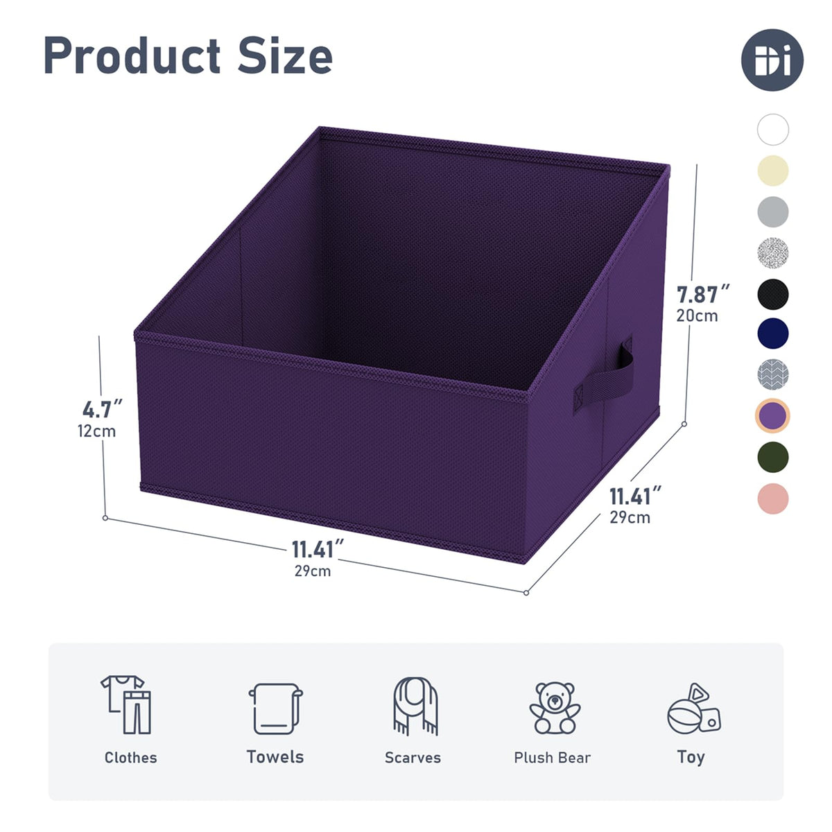 Closet Storage Bins 6 Pack (6 Count)