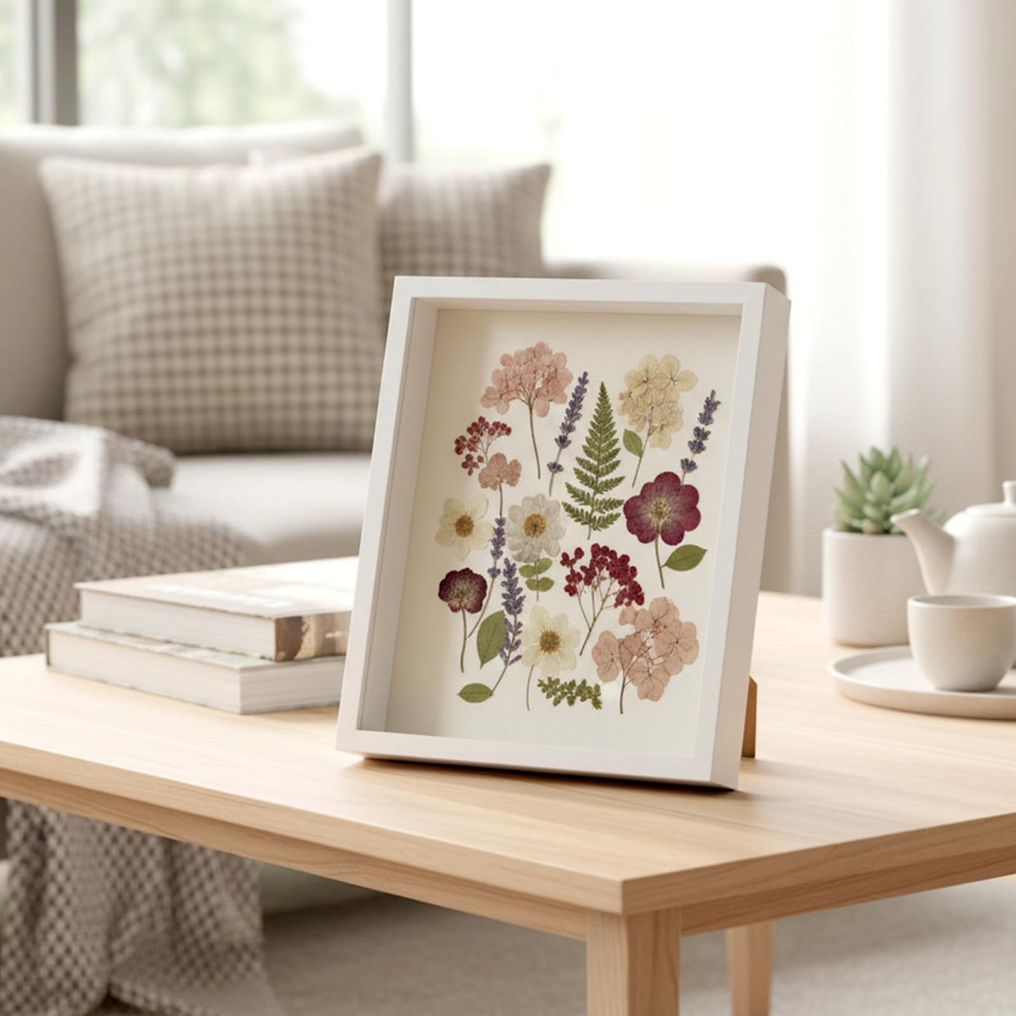 HANLANXUE 4 Pack 8 x 10 Shadow Box Frame, Shadow Boxes Display Cases 3D Wood Deep Shadowbox for Photos, Dried Flowers, Handicrafts Picture Frames for Wall Tabletop(White)