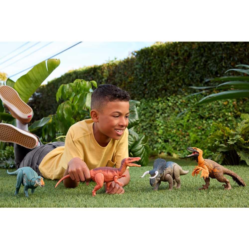 Mattel Jurassic World Rebirth Wild Roar Baryonyx Dinosaur Toy with Tail-Controlled Chomp Multi-Direction Attack & Sound, Posable & Digital Play
