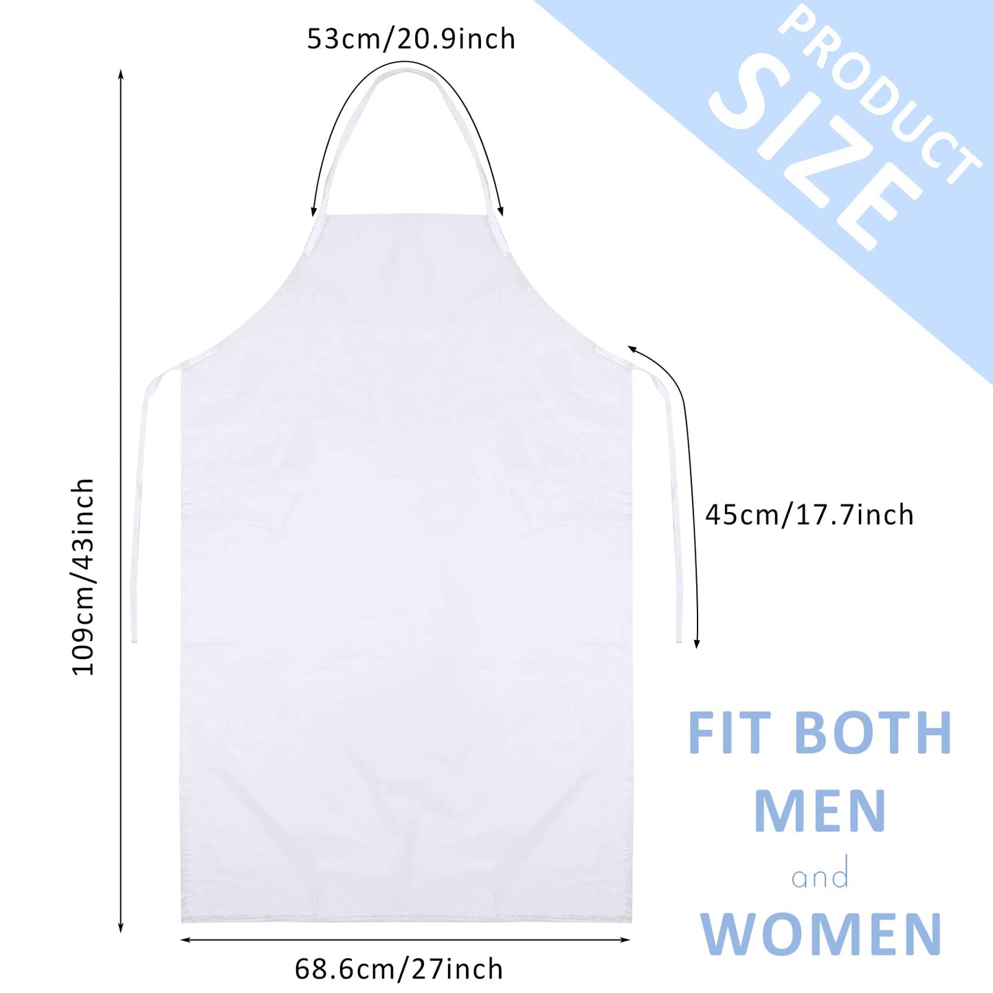 JaGely 12 Pieces Plastic Apron Waterproof, Unisex 43 x 27 Inch Heavy Duty PVC Apron for Dishwashing, Halloween, Kitchen (Clear)