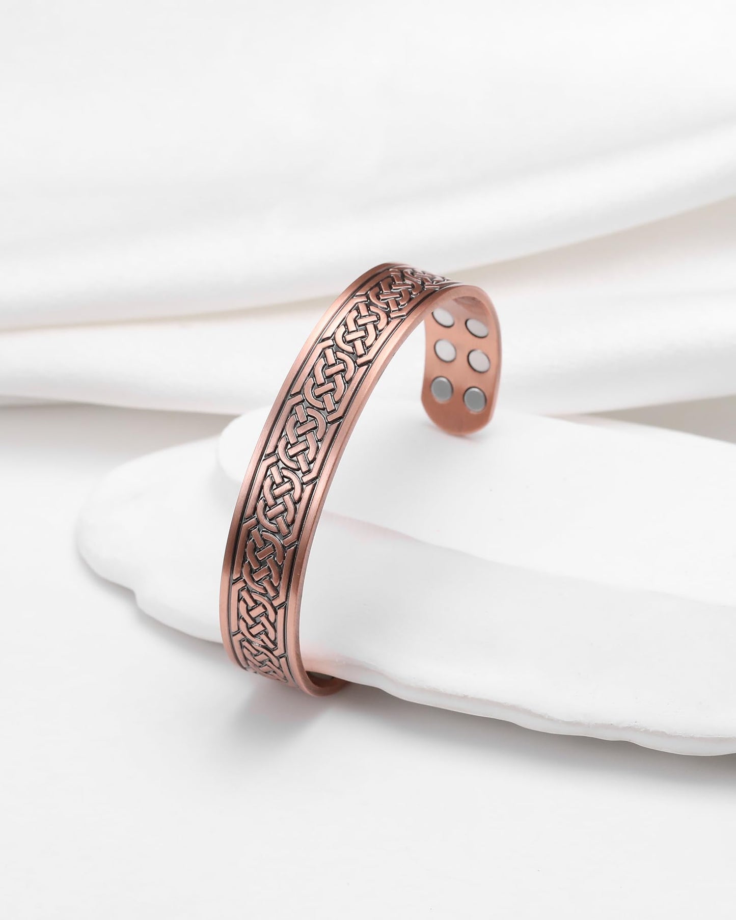 Jecanori Copper Bracelet for Men, 18X Strength Mens Magnetic Copper Bracelets with 3,800 Gauss Magnets