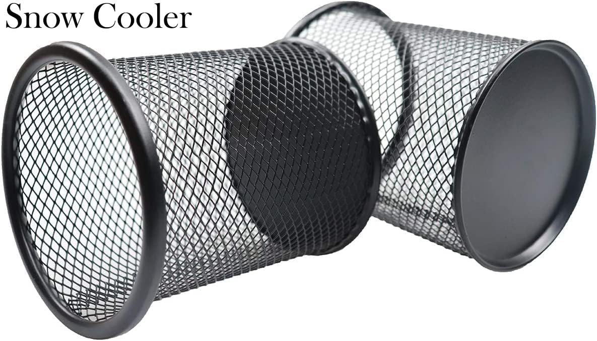 SNOW COOLER Pen Holder Pencil Holder Mesh Metal Pen Cup Holder Pencil Cup Holder for Desk Office Home Pen Organizer Black, 6 Pack