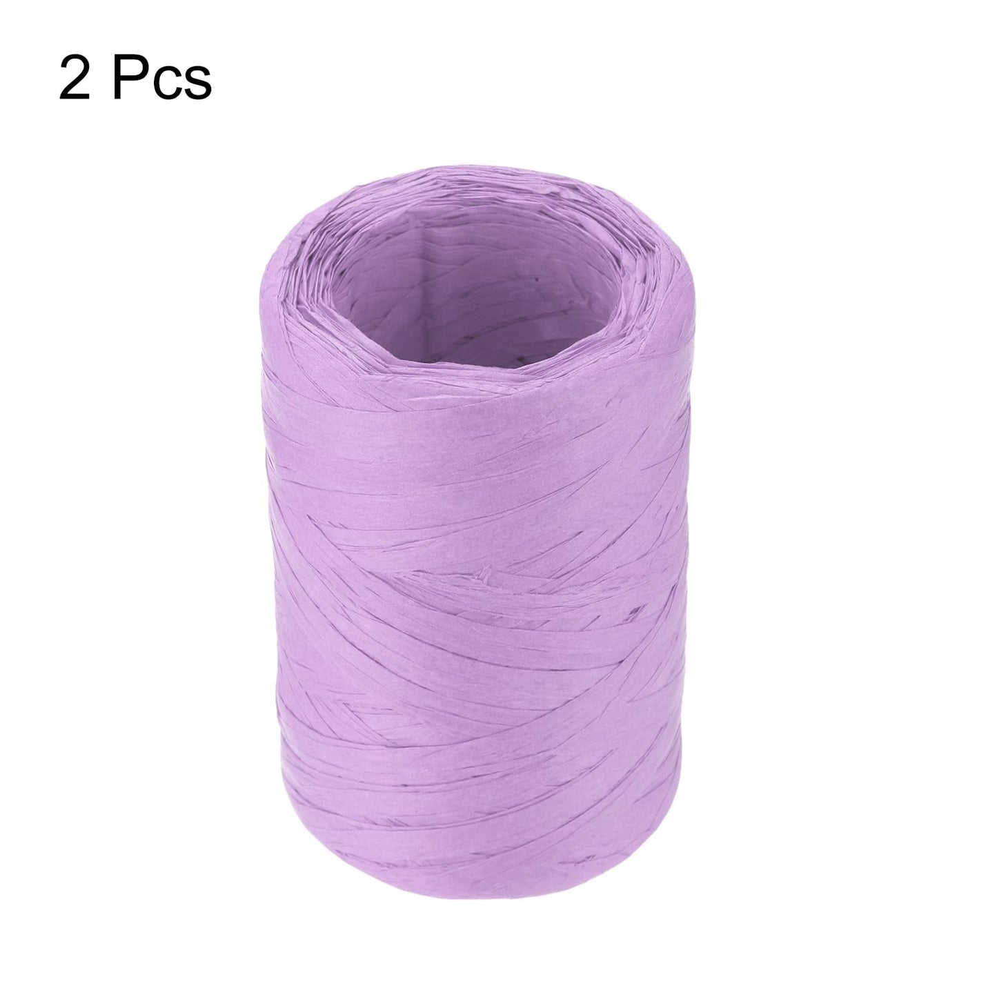 MECCANIXITY 2 Rolls Raffia Paper Ribbon Bulk,1/4 Inch Wide 110 Yards Purple Twine String Paper Yarn for DIY Craft Weaving, Decoration, Gift Wrapping