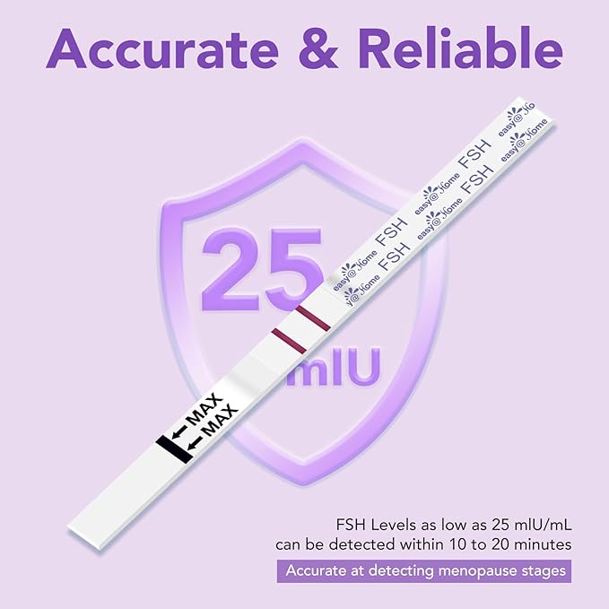 Easy@Home FSH Menopause Test: 10 FSH Test Strips - Understand Your Ovarian Reserve and Optimize Conception Timing at Home