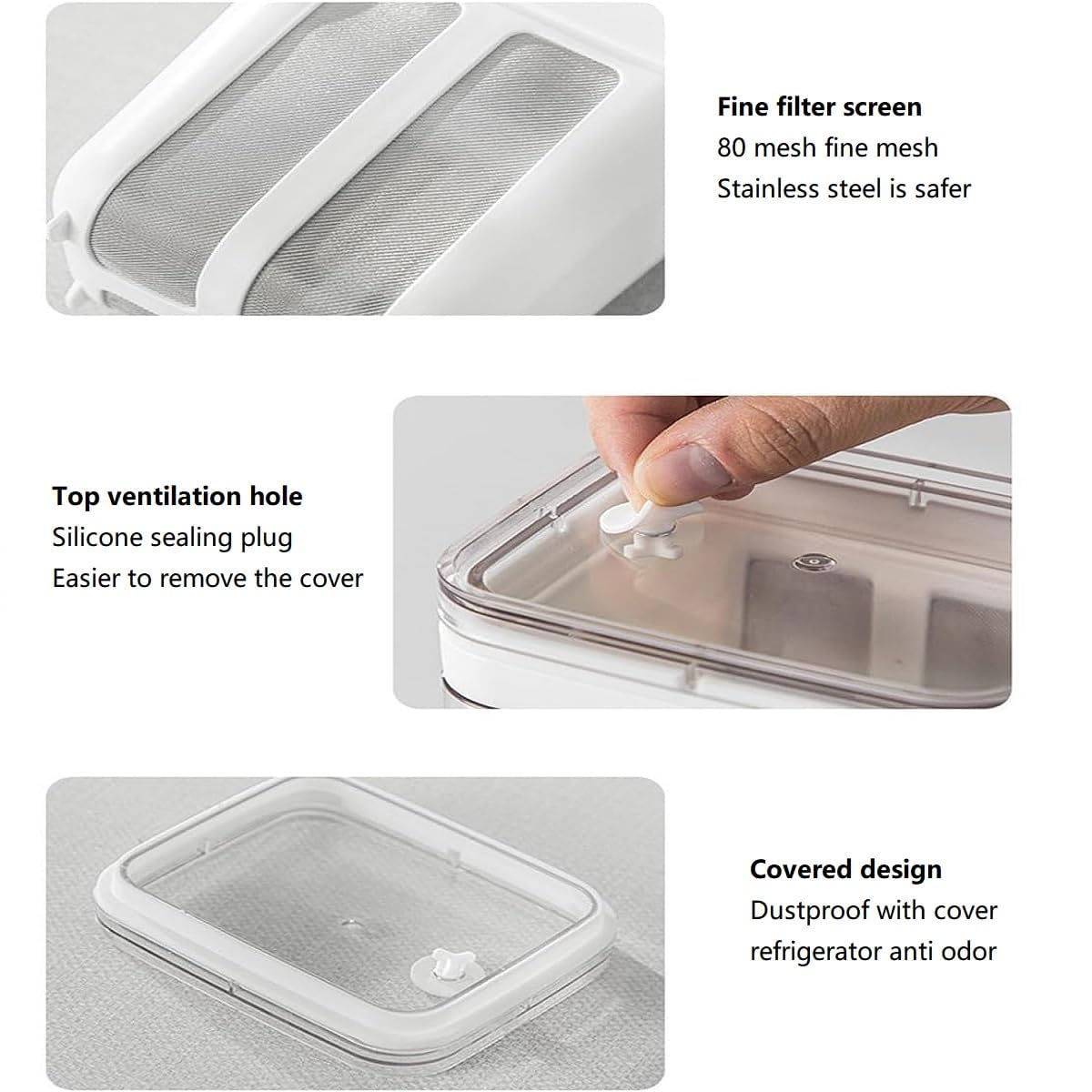 Yogurt Strainer——「0.9QT/0.23GAL Filter」 &「1.9QT/0.475GAL Total」, Yogurt Strainer Greek Yogurt Strainer Yogurt Press, BPA-Free PP Strainer for Whey Separation（Filter0.9QT/0.23GAL）