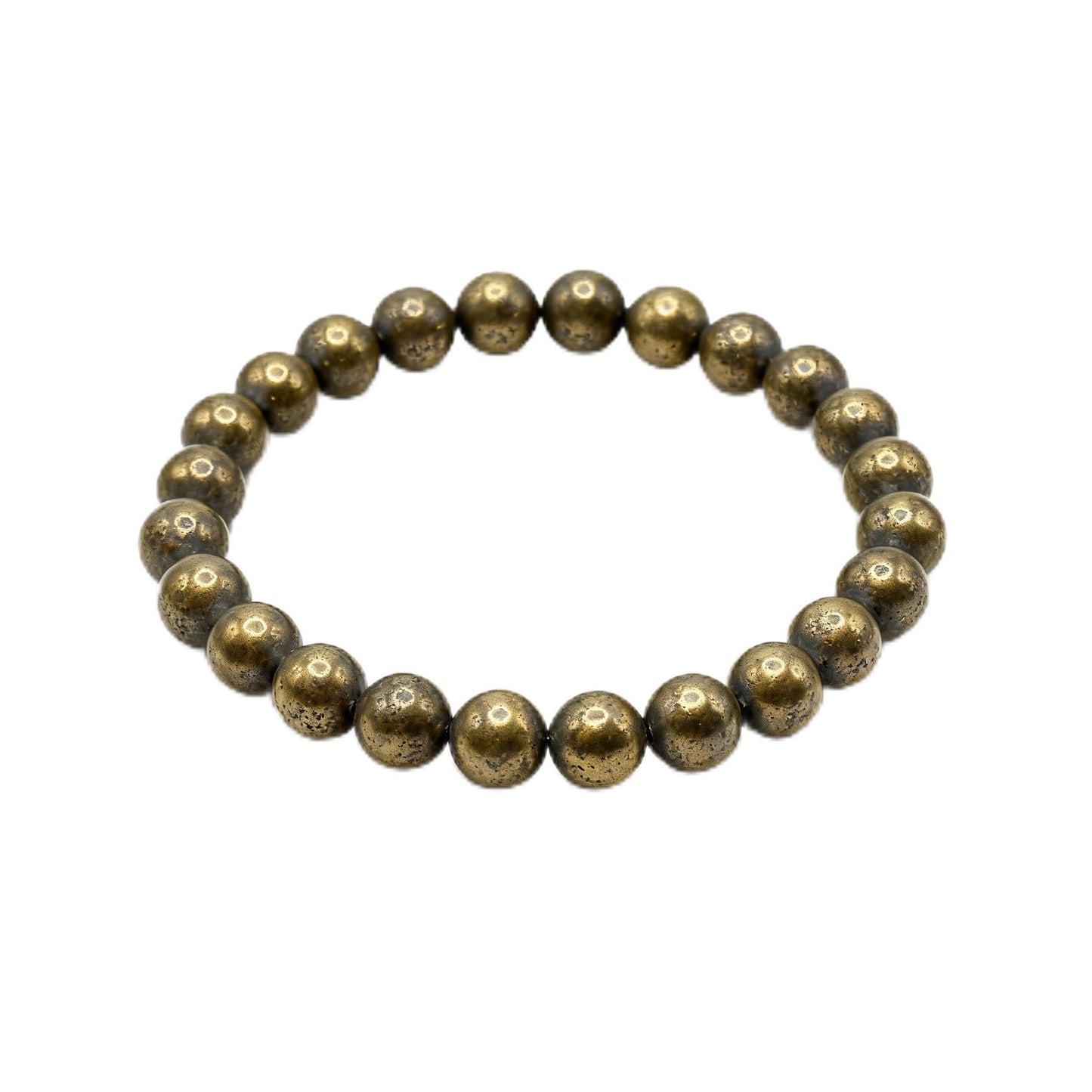 The Vida Handmade AAA+ Quality Crystal Stretch Elastic Bracelet - Nature Gemstone - Jewelry Gift - Holiday Gift - For Women & Men (Pyrite)
