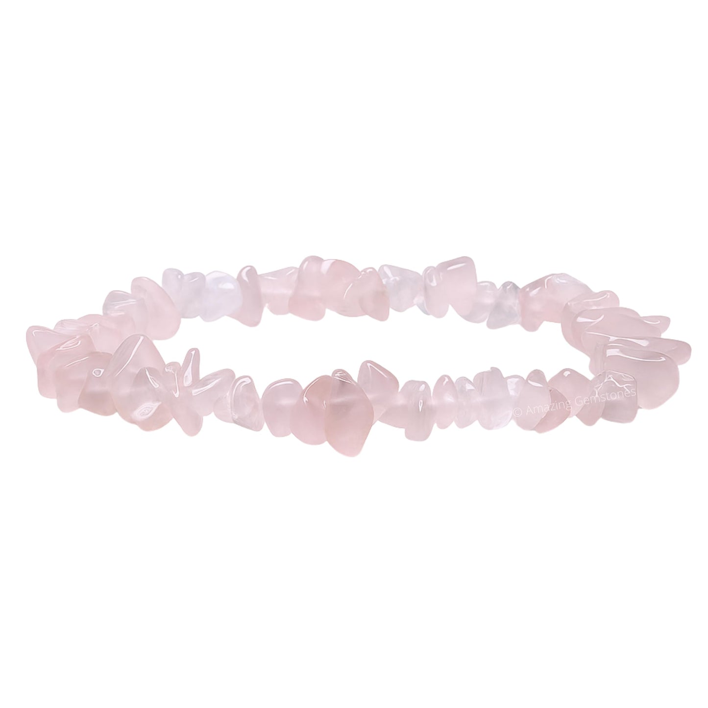Amazing Gemstone Chips Bracelet (Rose Quartz)