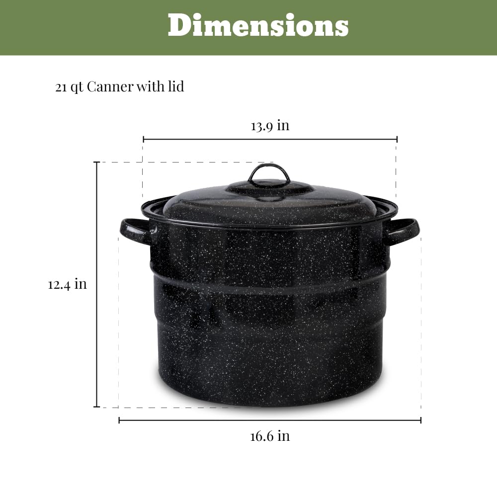 Granite Ware 8 Piece Enamelware Water bath canning Pot with Canning kit and Rack. Canning Supplies Starter Kit