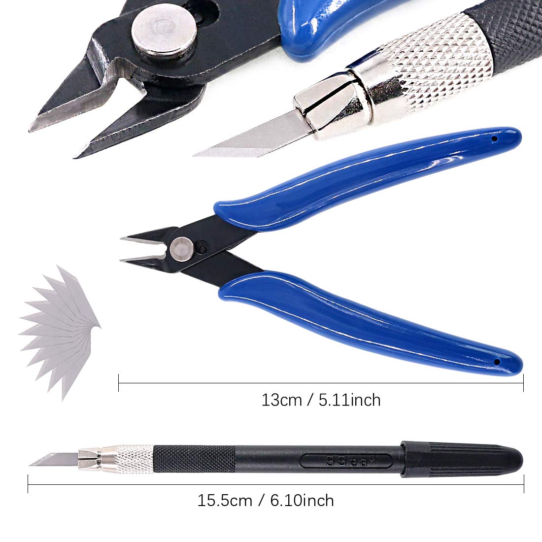 Keadic 29Pcs Modeler Basic Tools Craft Set Model Tools Kit Hobby Building Tools Kit for Professional Model Assemble Building