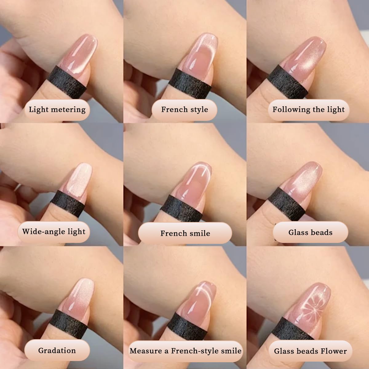 Cat Eye Nail Magnet Tool Set – Ring-Shaped & Y-Shape Magnets for Gel Polish, Hollow Design for Wide Beam, Heart & French Effects, Portable Nail Art Tool for DIY & Salon Use (2 Pack)