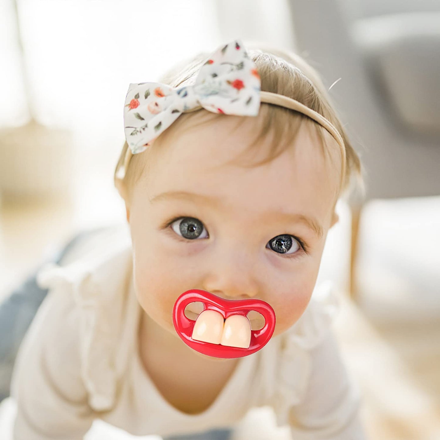 6PCs Funny Pacifier Infant Cute Kissable Lips and Gentleman Mustache Soft Silicone Design for Babies and Toddlers Shower Gift Unisex-BPA Free