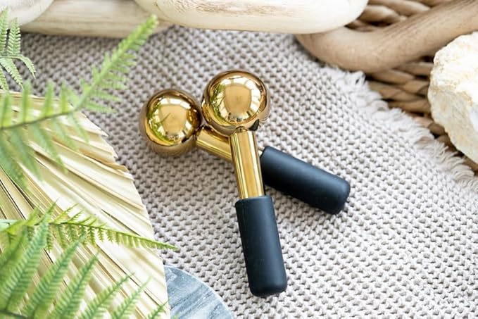 Facial Ice Globes (Set of 2) | Stainless Steel Facial Ice Globes for Face and Eye | Ice Globes for your Face Reduce Redness, Wrinkles | Ice Globes for Facials home & spa | Ice Globe Facial Roller