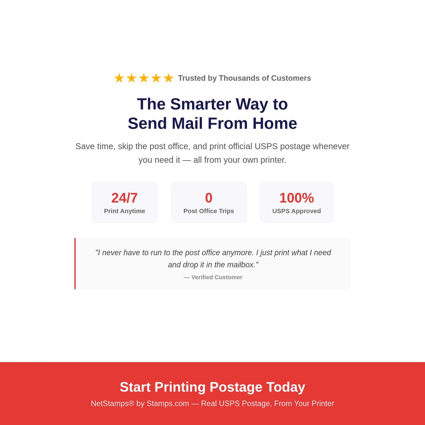 NetStamps Printable Postage Labels (Stamps.com Subscription Required) - Print Approved Postage - Inkjet & Laser Printers - Business, Personal, Home (Patriotic, 10 Sheets)