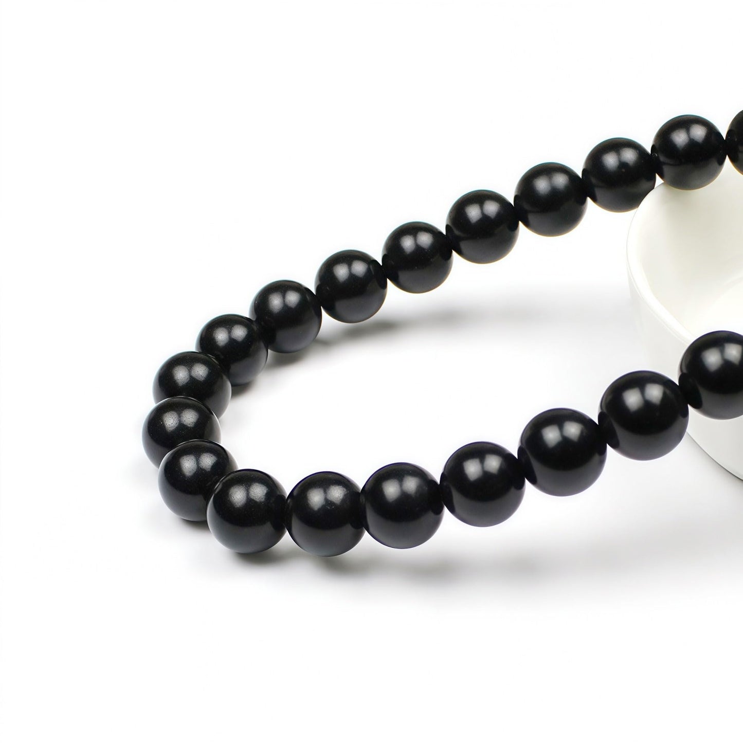 MJDCB Real Stone Beads Natural Matte Black Onyx Agate Round Loose Bead for Jewelry Making DIY Bracelet Necklace(6mm)