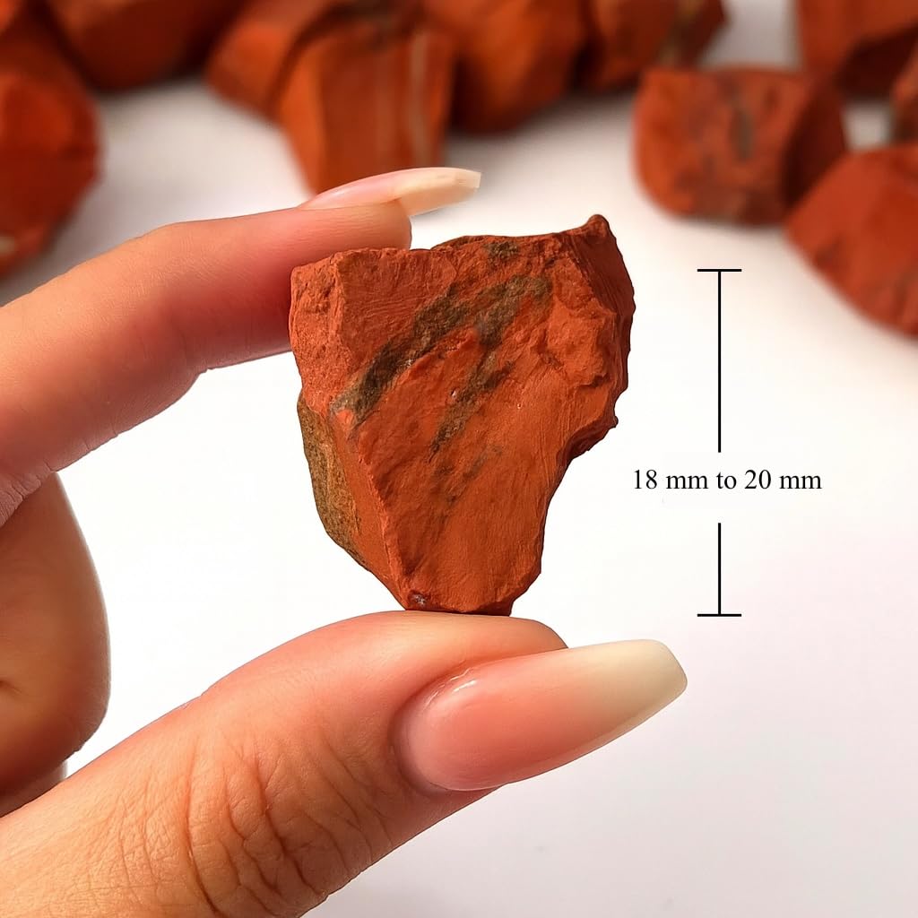 Healing Crystal Stones, 1.25-2.0" Large Reiki Healing Gemstones Natural Tumbled Polished Stones for Energy Witchcraft Therapy Meditation Pack 2 (Red Jasper)