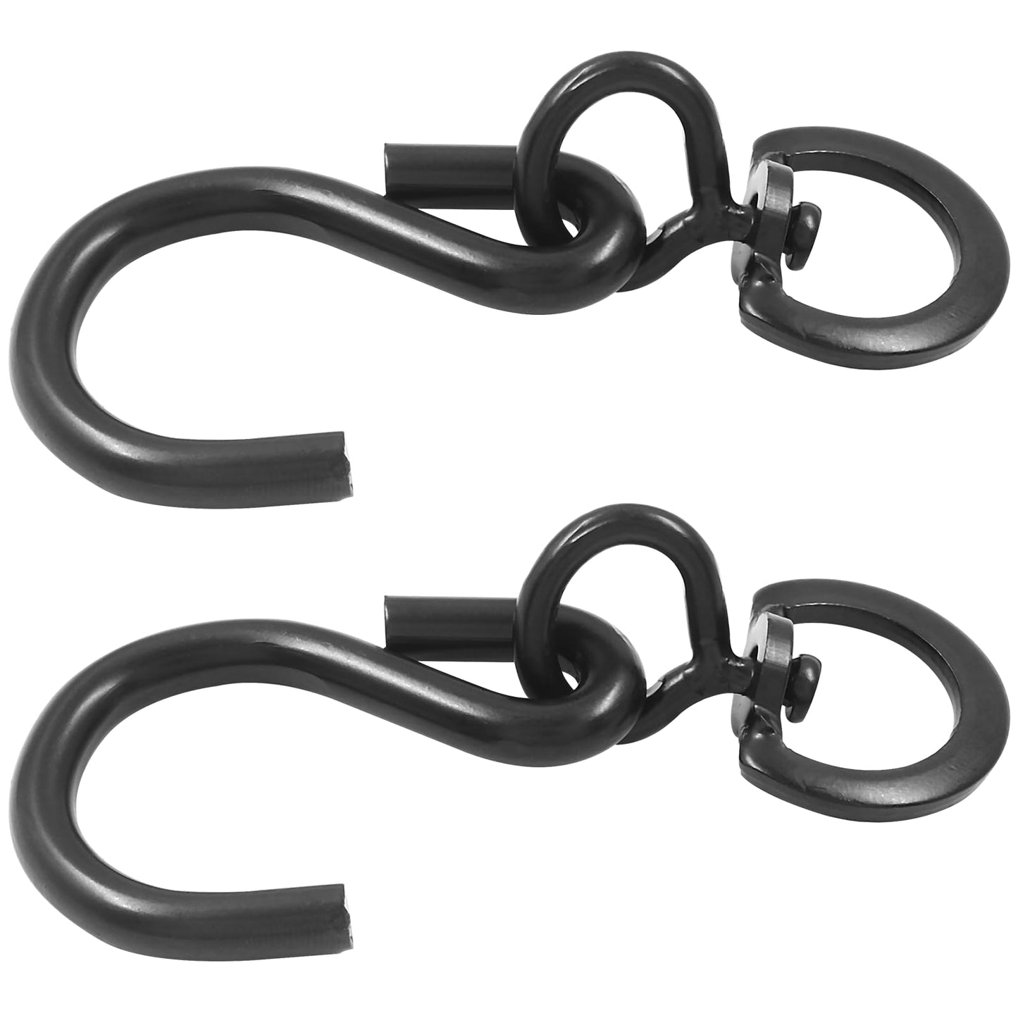 Kyuionty 2PCS Swivel Plant Hanger Hooks, Swivel Extensions Spinners Plant Hooks for Hanging Plants Pots, Bird Feeders (Black)