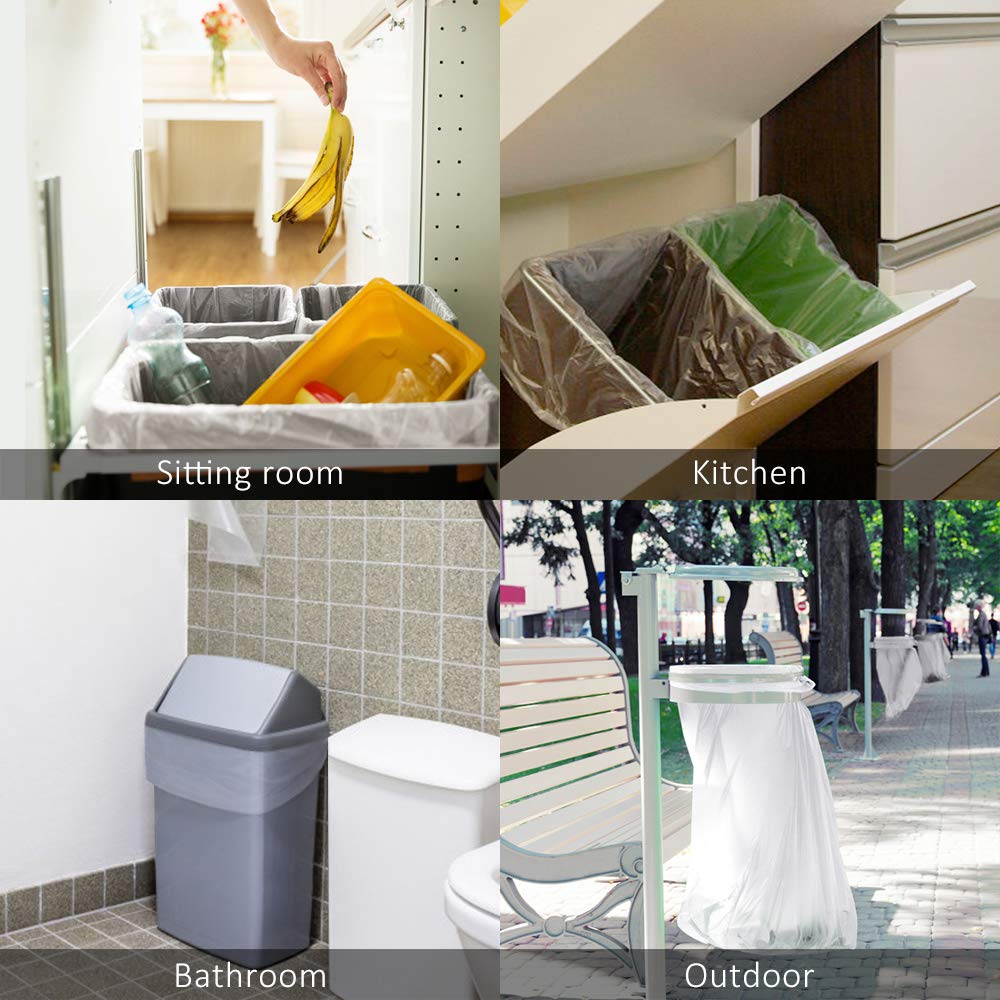 Tall Kitchen Clear Trash Bags 13 Gallon 60 Count Garbage Bags