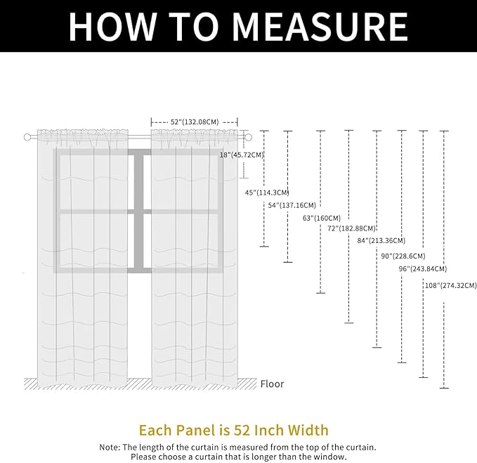SpaceDresser Basic Rod Pocket Sheer Voile Window Curtain Panels Gold 1 Pair 2 Panels 52 Width 63 Inch Long for Kitchen Bedroom Children Living Room Yard（Gold, 52W x 63L）