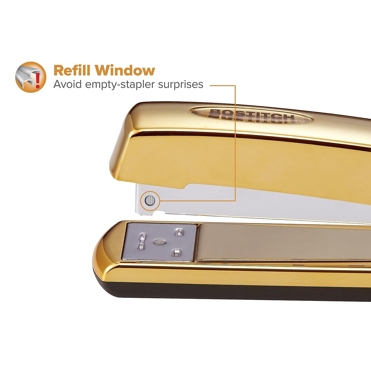 Bostitch Office Professional Metal Executive Stapler, 20 Sheet Capacity, Gold Chrome (B5000-GOLD)