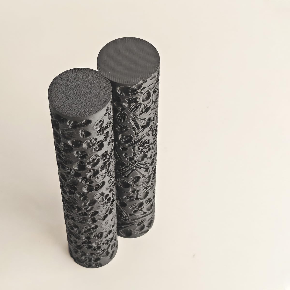 LuckyVin Texture Roller Set, 2-Pack Dual Skull & Bone Pattern for Clay, Polymer Clay, RPG & Miniature Terrain Making, 4.92 Inch Sculpting Tools (Skull Pattern Set)