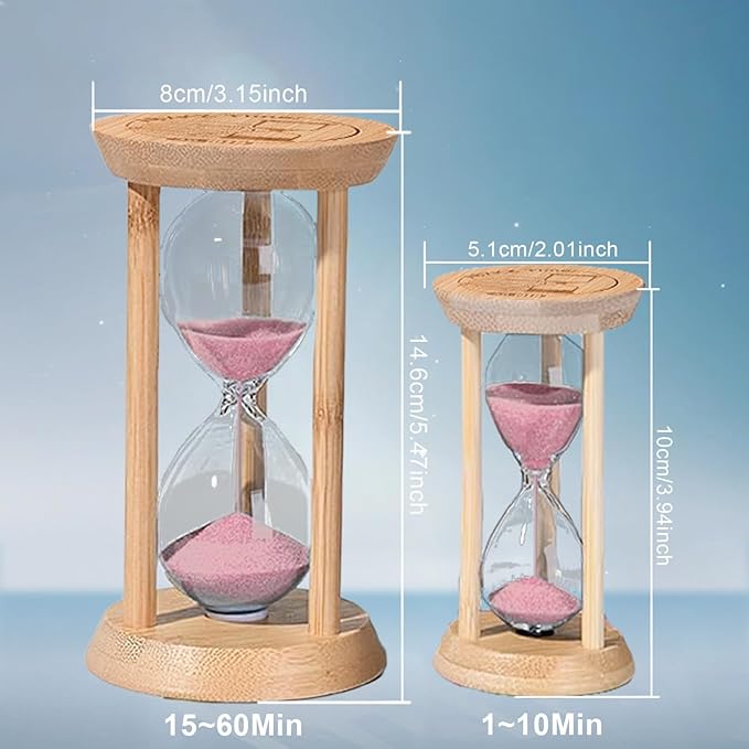 Sand Timer 30 Minute,Small Hourglass 30 Min,Wooden Frame Sandglass Timer,Sand Clock,Mini Sand Watch for Toothbrush Timer,Baking,Game,Pink